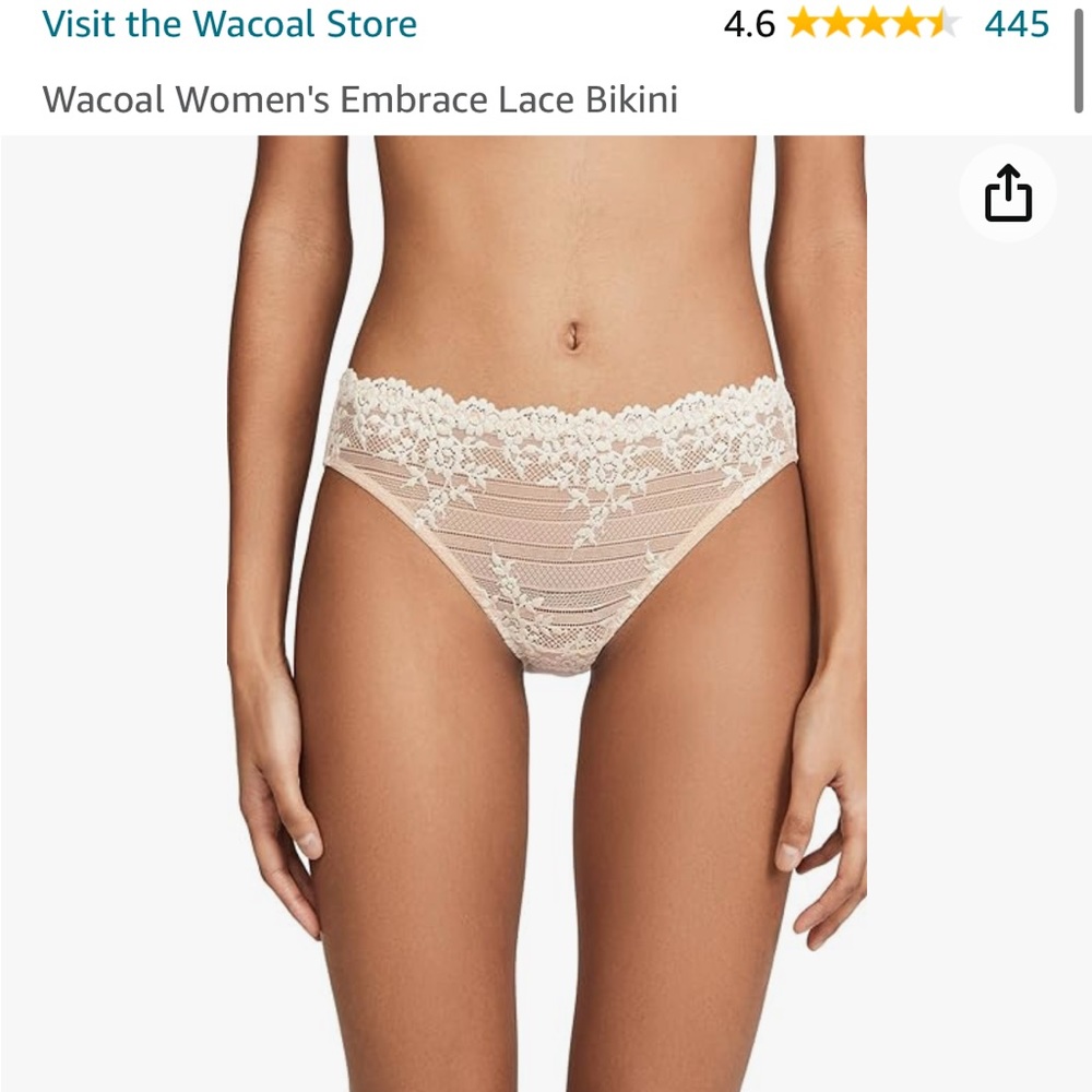 New Wacoal Women's Embrace Lace Bikini size Large